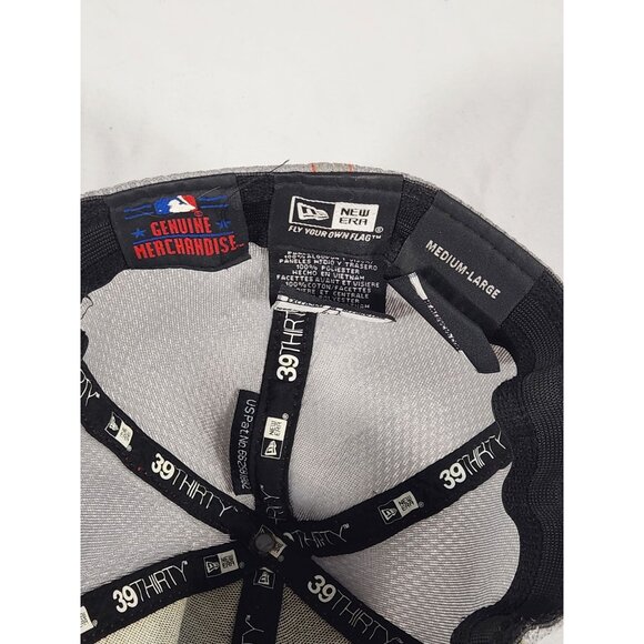 Vintage Houston Astros New Era Grey & Houston Polyester Grid Baseball Cap M/L - Picture 6 of 6